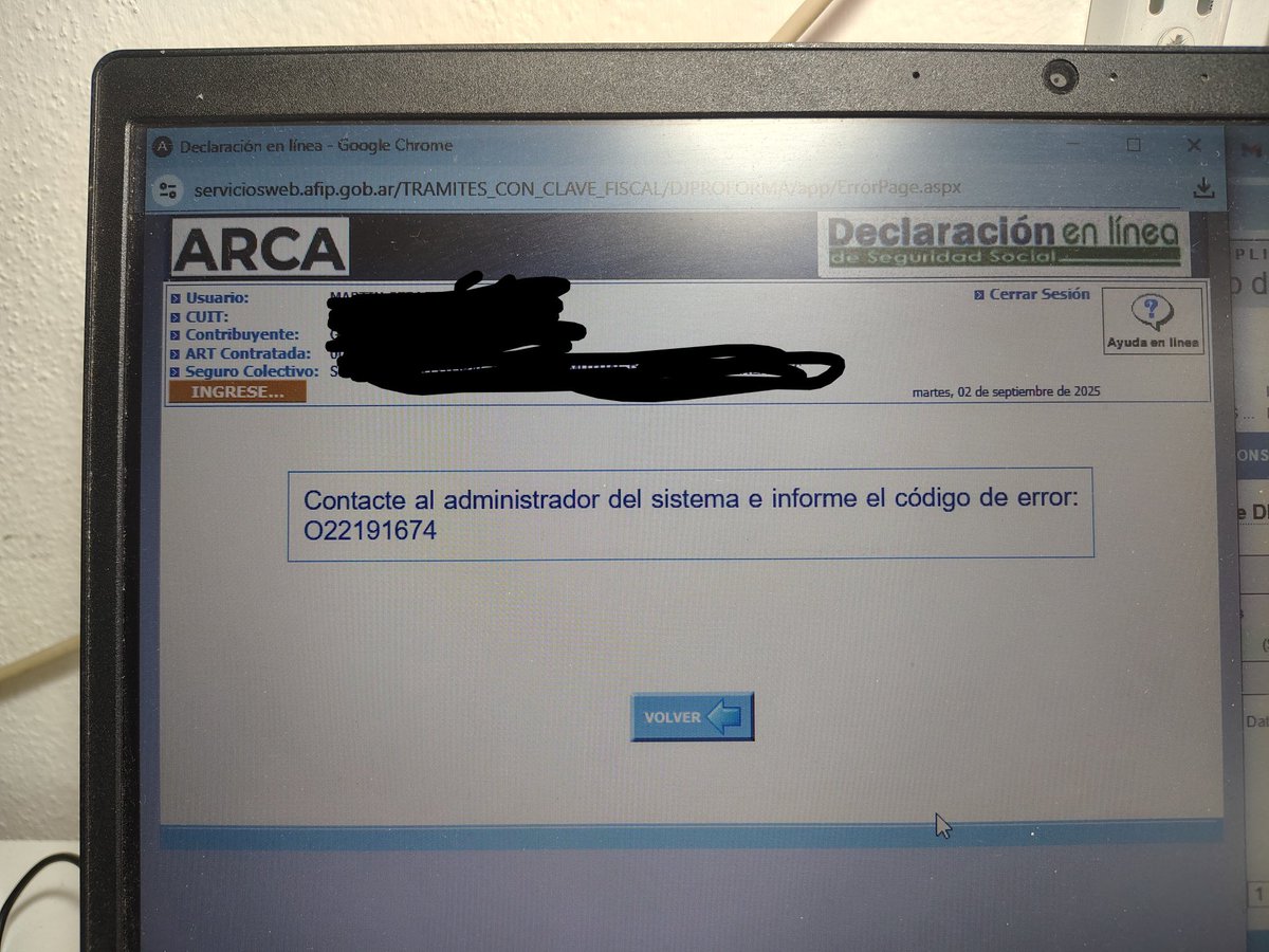 Parece la misma foto de ayer pero es de hoy!Cuando será el día q podamos trabajar con unos servicios dignos sin tener q andar a las corridas después con los vtos?Hoy es dec.en línea,de acá a unos días se cae Sifere(este es un clásico)y así vamos!@sistemas_jorge <a href="/AnaMariaKaiser1/">Ana Maria Kaiser</a>