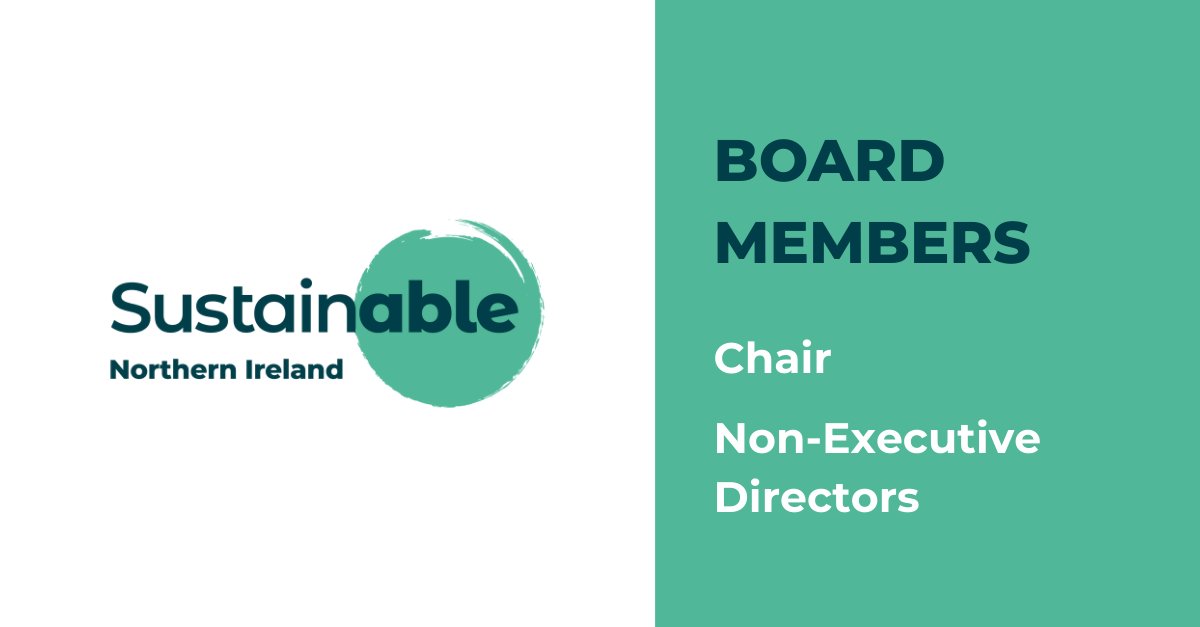 Closing soon - board appointments 

Sustainable NI is looking for a new Chair and board members to oversee the performance and long-term success of the organisation. For further information download the brief here:
sustainableni.org/careers/chair-… 

Closing: 10am, Tuesday 9th September.