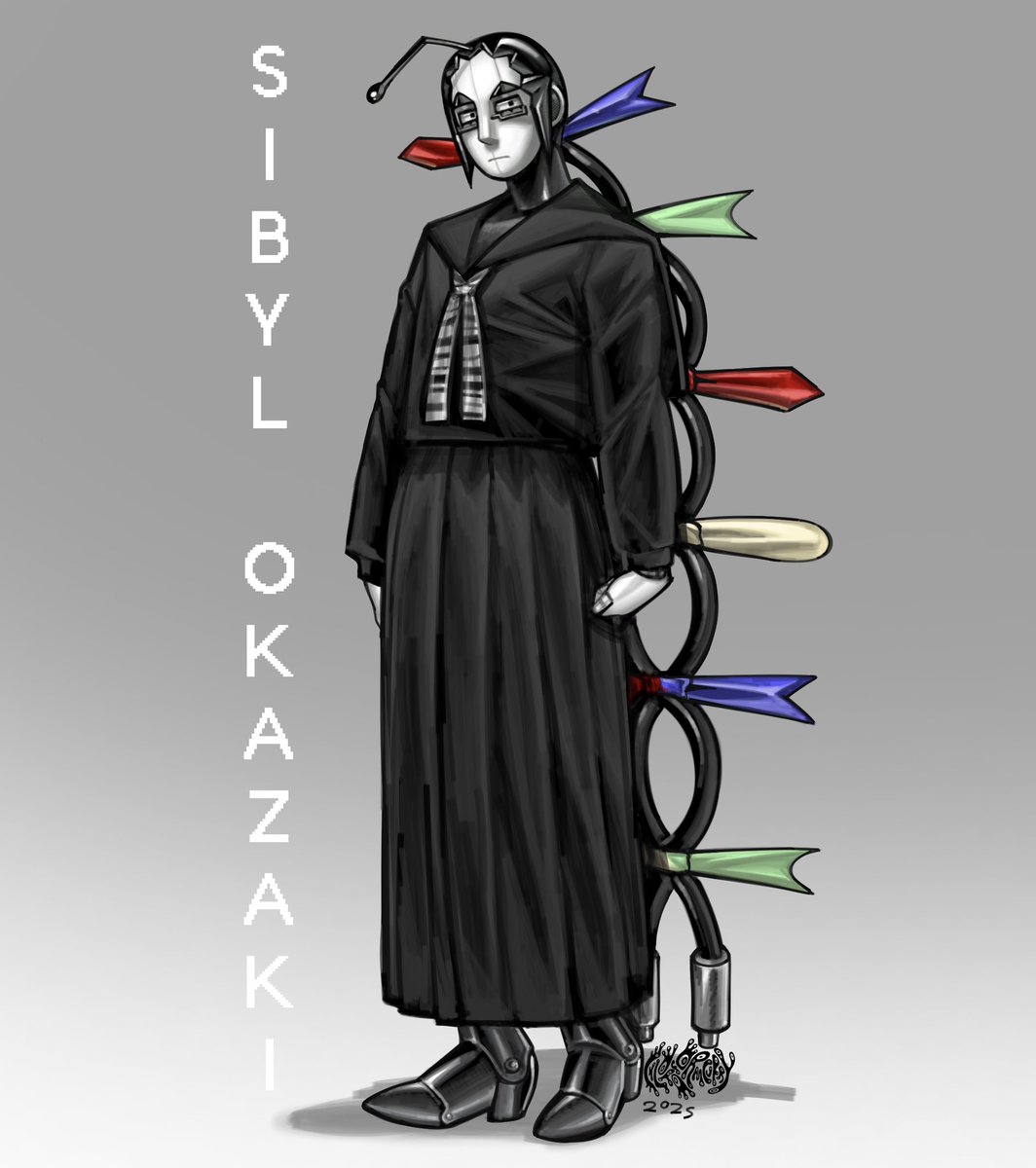 Class starts on Wednesday so I had extra time to draw a Sibyl yesterday