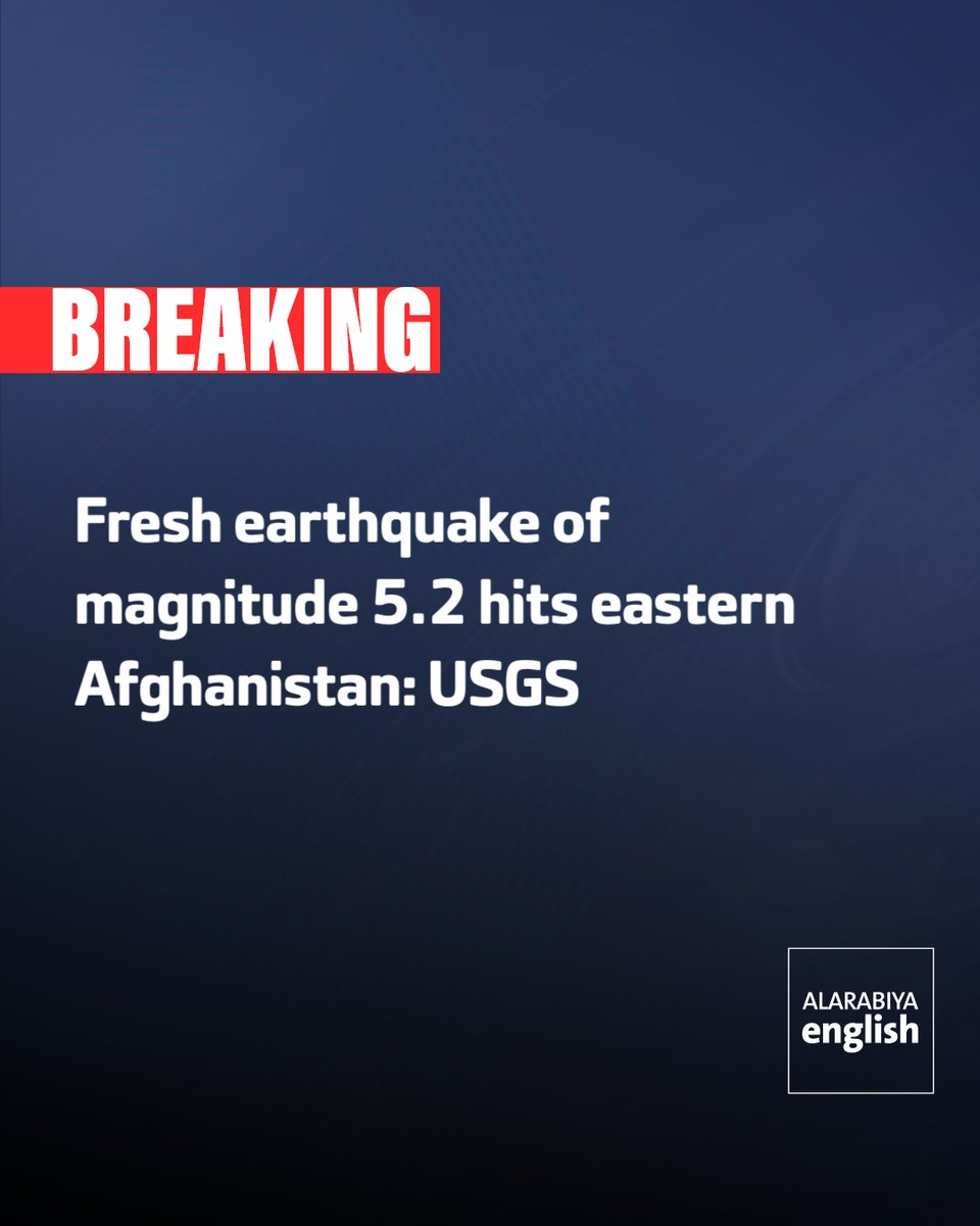 A magnitude 5.2 earthquake strikes eastern #Afghanistan near the epicenter of a powerful quake that killed more than 1,400 people, according to the US Geological Survey.