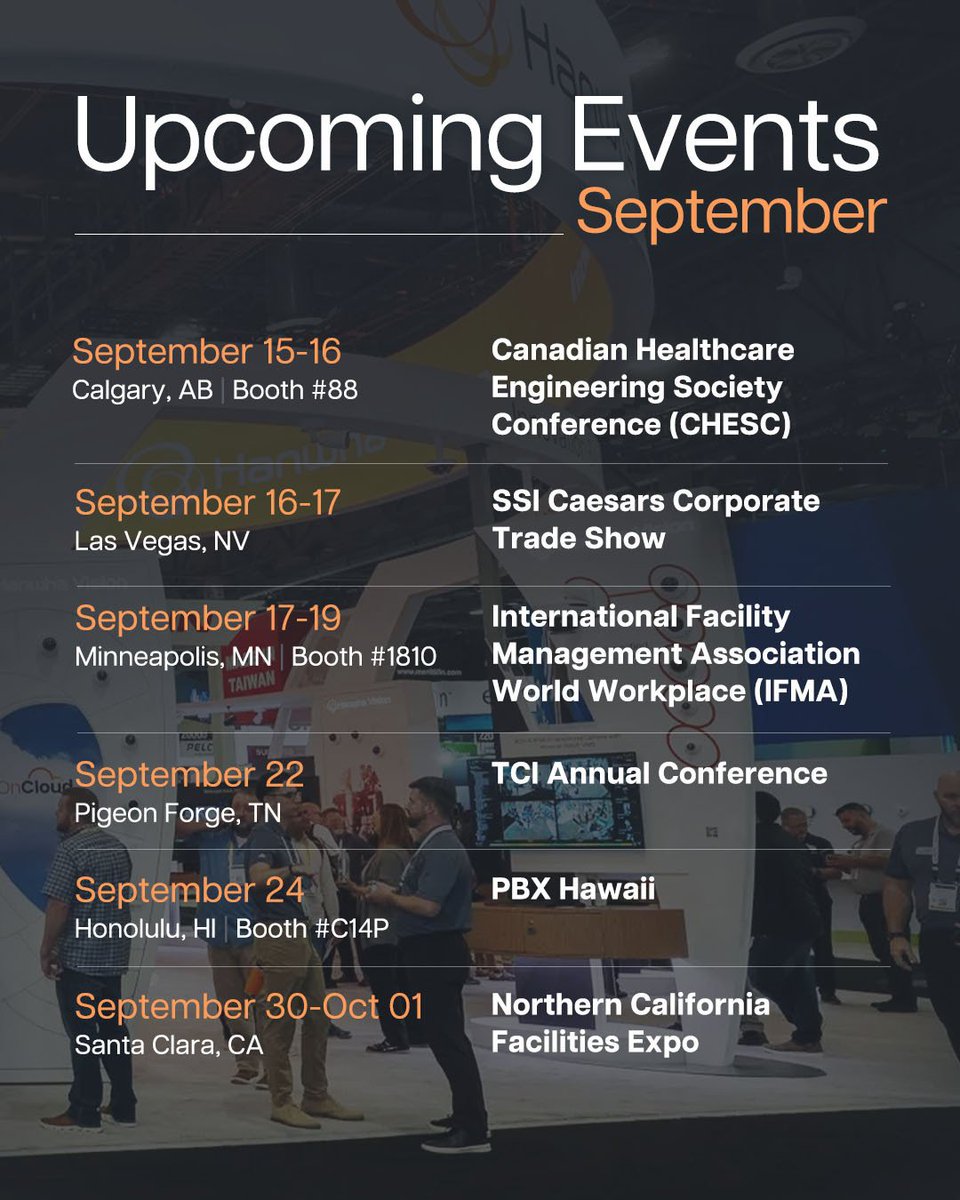 HanwhaVision's tweet image. Discover what’s next in intelligent surveillance. #HanwhaVisionAmerica is bringing innovation beyond security to tradeshows across the country this month!

Find out where to connect with us: bit.ly/3HH1MFk

#VisitOurBooth #SecuritySolutions