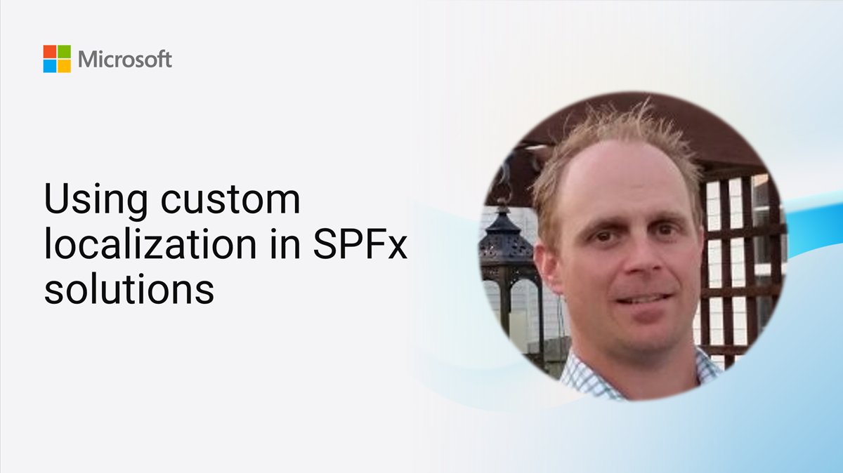 💡 Using custom localization in SPFx solutions

<a href="/bpmccullough/">Brian McCullough</a> shares how to localize SPFx web parts based on the SharePoint page language—not the browser! Smart fix for multilingual intranets.

📺 → msft.it/6019SUVlH

#SPFx #SharePoint #Microsoft365Dev