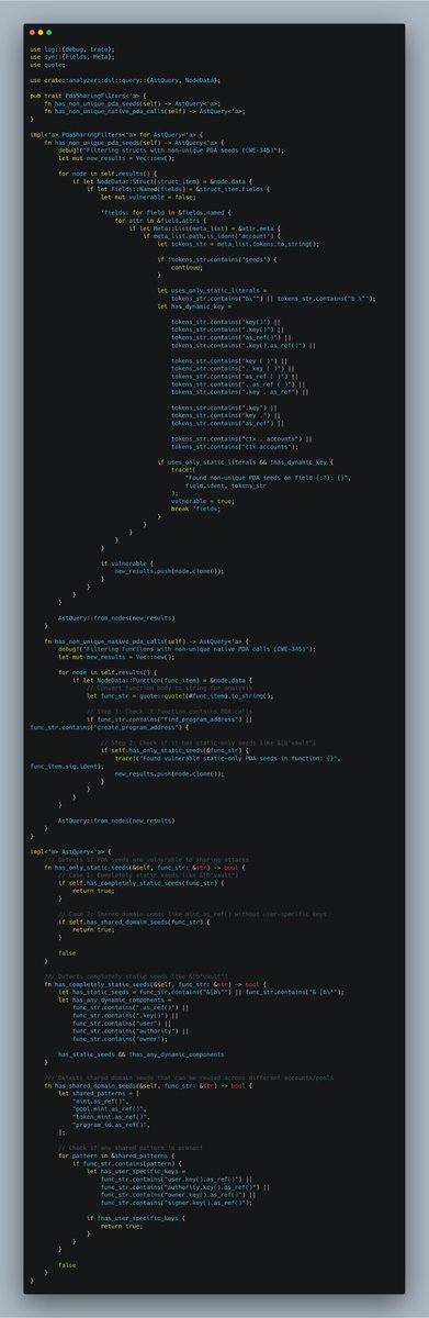 Rust Code Snippet for PDA Sharing Detection