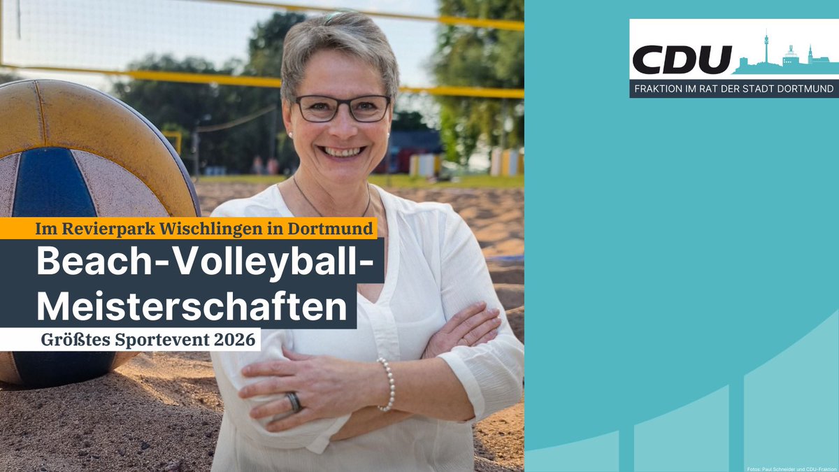 🏐🏅 Ein Gewinn für Dortmund: Beach-Volleyball-Großevent kommt vom Timmendorfer Strand nach Dortmund ☀️ cdu-fraktion-dortmund.de/artikel/ein-ge…