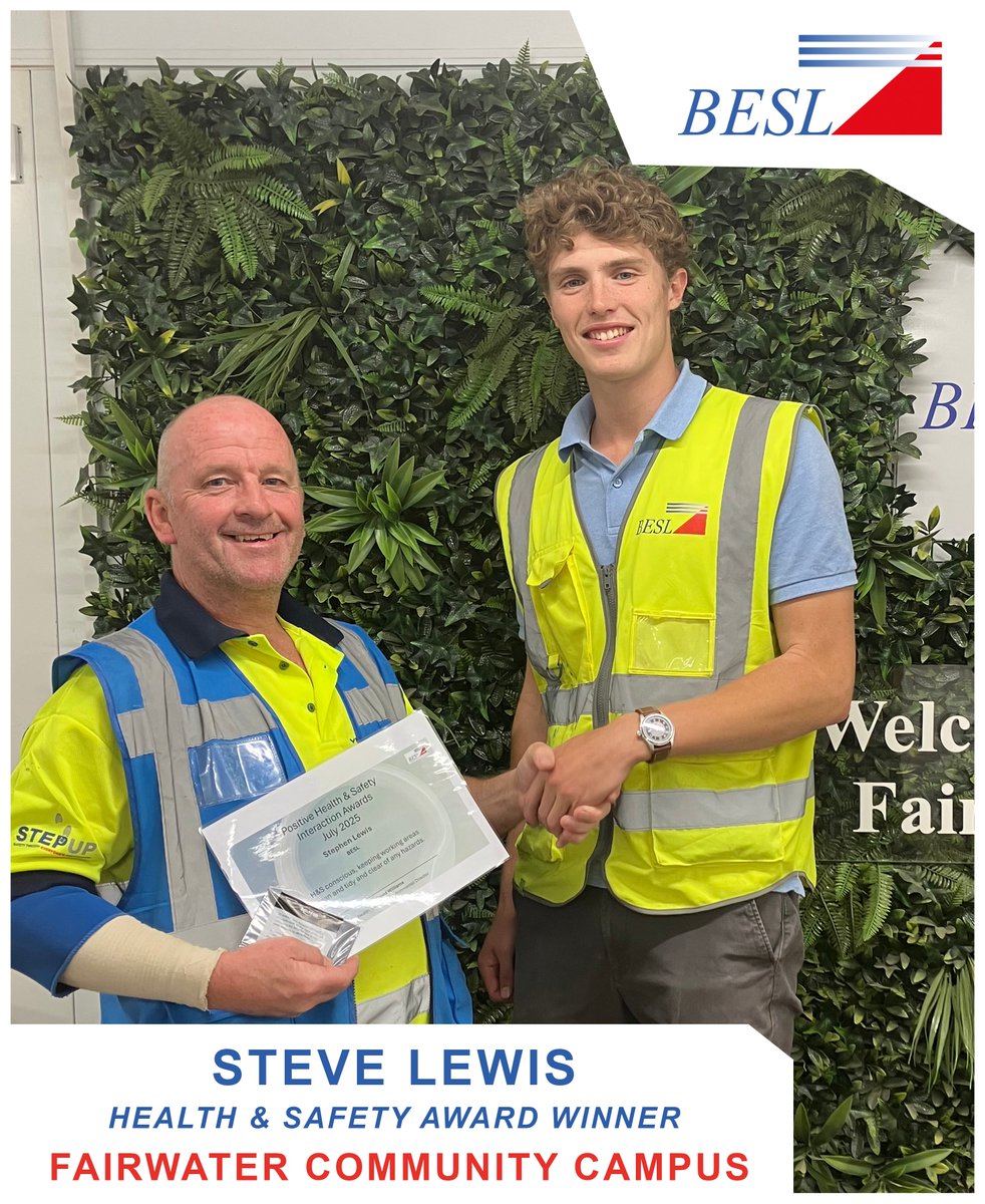 CMBEngineering's tweet image. We'd like to congratulate the following for their outstanding efforts in maintaining high H&S standards at the Fairwater Community Campus site.
- Colin Smith & James Corp for coming top of the subcontractor H&S leaderboard and for consistently leading by example.
- Luke Bowen…