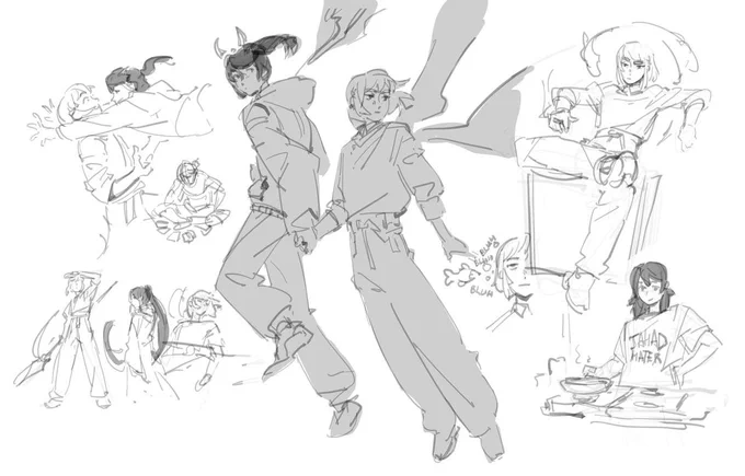 some #khunbam sketches while i was on a plane (so no references, just my old memory and random ideas) 