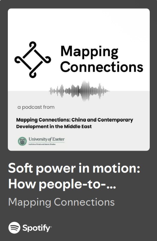🎙️ New episode out now:

I sit down with Dr. Shaojin Chai to discuss how people-to-people ties -from students and migrant workers to entrepreneurs and tourists- are shaping China’s image and contributing to its geopolitical influence in the Middle East.
Listen👉