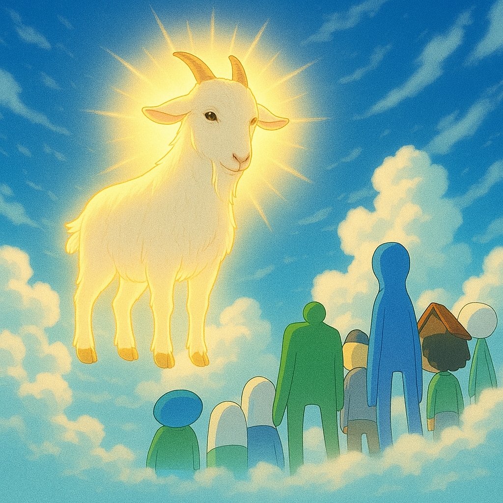 <a href="/himgajria/">him</a> you should look into the GOAT community. 10,000 holders and 5K community members, hit an ATH of 17M the other day. Strong community is grinding nonstop. The greatest of all tokens, the billy $goat is coded.