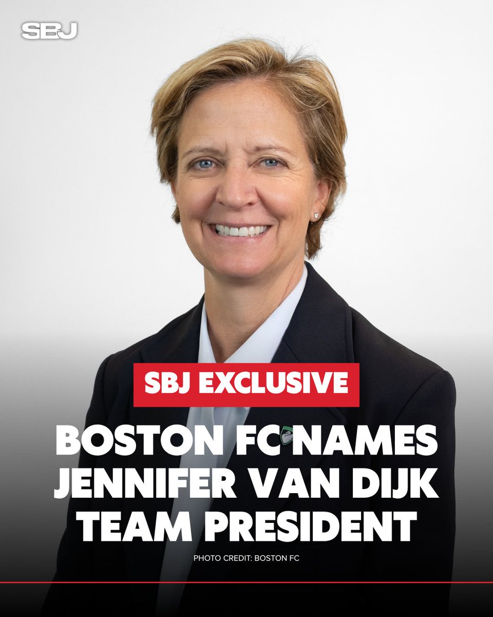 SBJ's tweet image. Boston Legacy FC has hired Jennifer van Dijk as its first team president ahead of next year’s inaugural season ⚽

She brings leadership experience from the NBA, Clippers, Wasserman, IMG, and startups including Hoonigan, Dapper Labs, and Superplastic.

More from @RachelAxon:…
