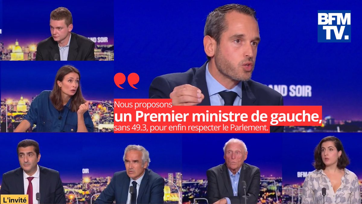 Pierre Jouvet (@pjouvet) on Twitter photo Nous proposons un Premier ministre de gauche, sans 49.3, qui respecte le Parlement, pour trouver des compromis. 
France ingouvernable ? Dette ? Crédibilité du budget PS ? Qui pour remplacer Bayrou ?
📺 Mon analyse sur BFMTV à retrouver en intégralité ici : Nous proposons un Premier ministre de gauche, sans 49.3, qui respecte le Parlement, pour trouver des compromis. 
France ingouvernable ? Dette ? Crédibilité du budget PS ? Qui pour remplacer Bayrou ?
📺 Mon analyse sur BFMTV à retrouver en intégralité ici :