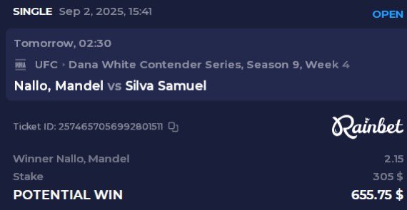 Easy underdog money on Nallo tonight

Silva is another Brazilian bum