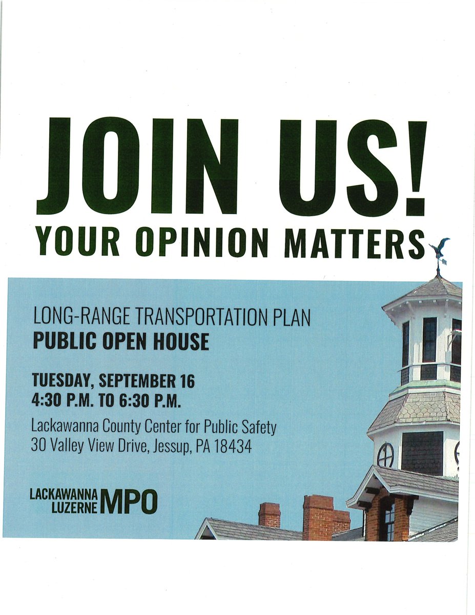 PlanningCounty's tweet image. Please join us at a Long-Range Transportation Plan Open House. Public input will help drive final plan recommendations &amp;amp; advance future transportation projects aimed at improving safety, mobility and economic competitiveness.  Hope to see you there!