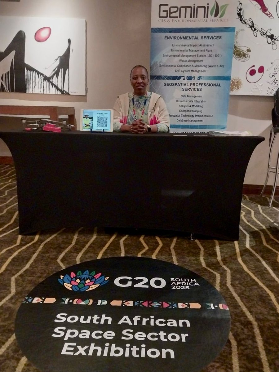 GeminiGIS's tweet photo. 🚀GGES at the 6th SELM | G20 Space Exhibition🌍
Showcasing our GIS &amp; Environmental Services, and connecting with global leaders in space innovation.

#G20 #SpaceSector #GGES #Sustainbility https://t.co/J1Yt6JjYwn