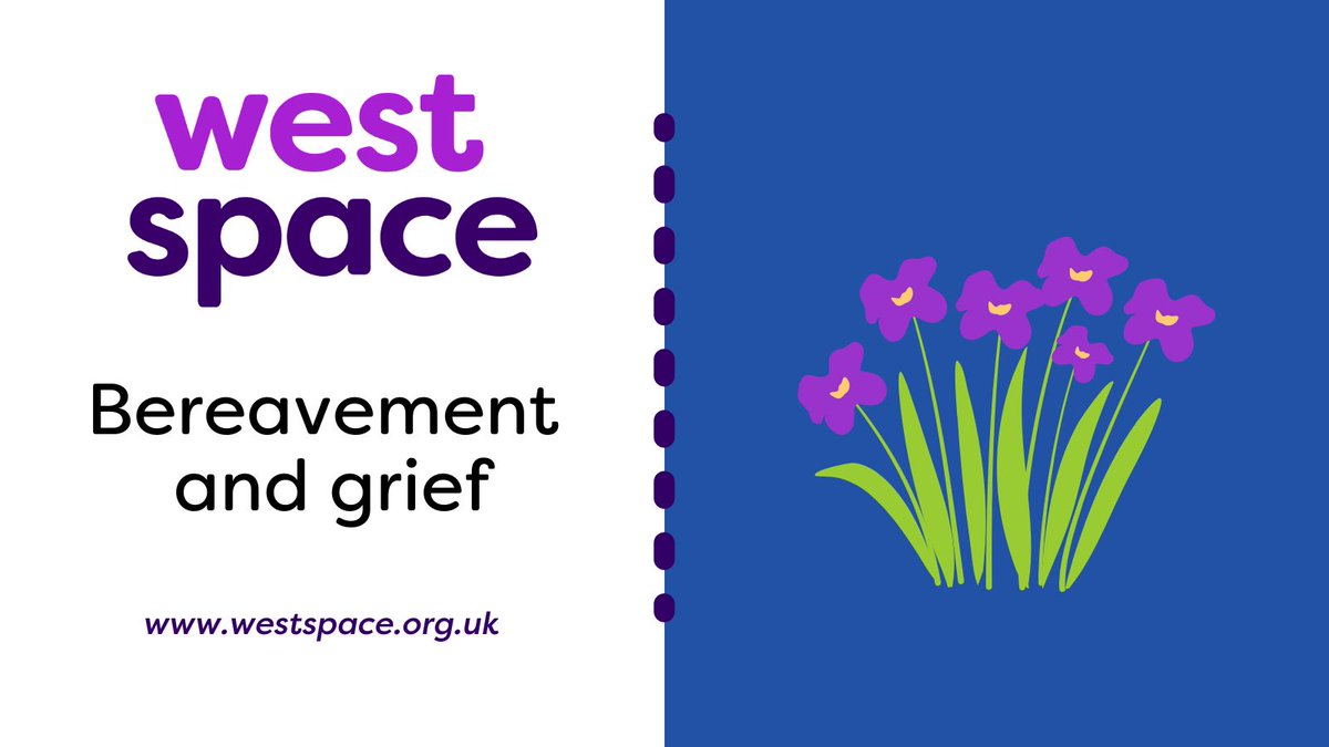 Losing someone can turn your world upside down. 💜

Grief is personal, and there’s no “right way” to cope.
Find resources to help you understand and navigate grief on West Space: westspace.org.uk/self-help/self…