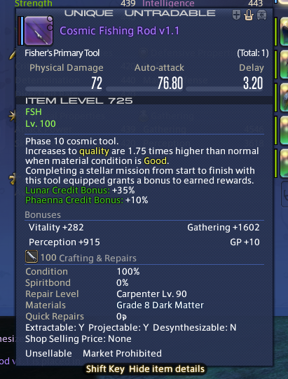 SE I was unaware that my Cosmic Rod could do material quality increases