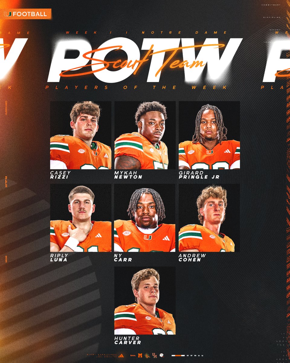 Your Scout Team Players of the Week for Week One! 🙌