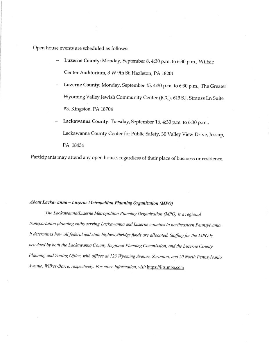 PlanningCounty's tweet image. Please join us at a Long-Range Transportation Plan Open House. Public input will help drive final plan recommendations &amp;amp; advance future transportation projects aimed at improving safety, mobility and economic competitiveness.  Hope to see you there!