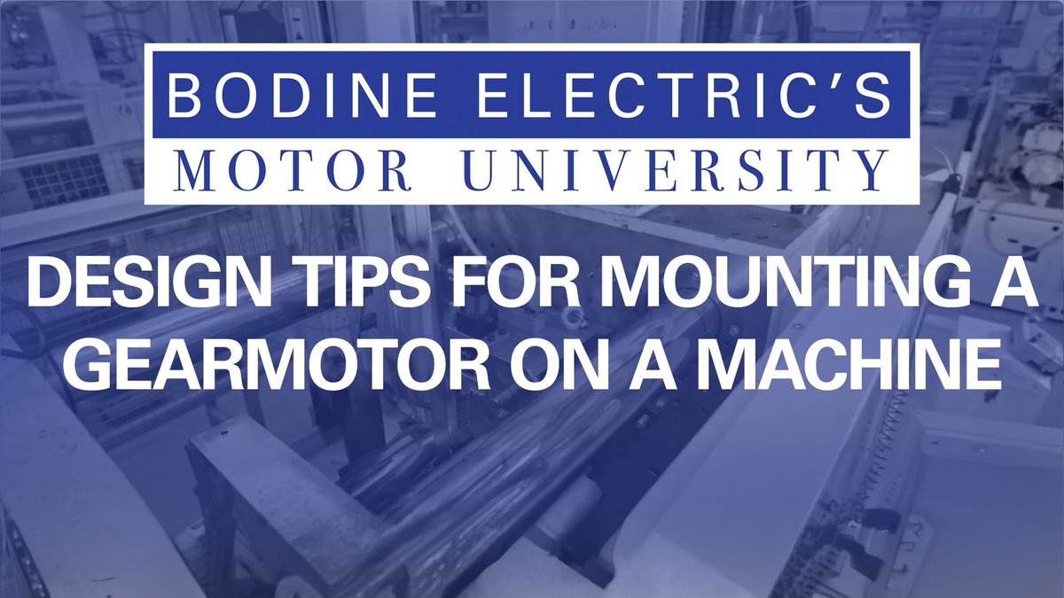 Episode 7 from Bodine Electric’s Motor University has you covered! Orientation of the gearmotor is key, most gearmotors should be mounted with the shaft horizontally. 

youtu.be/zegnqFFf3MY?si…

#bodineelectriccompany bodineelectricmotoruniversity #bodineuniversity