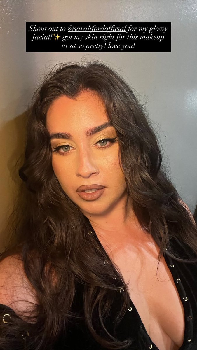 5HNews's tweet photo. Lauren posted to her Instagram story:

"Shout out to sarahfordofficial for my glowy facial! ✨ got my skin right for this makeup to sit so pretty! love you!" https://t.co/1Np6sEJgNp