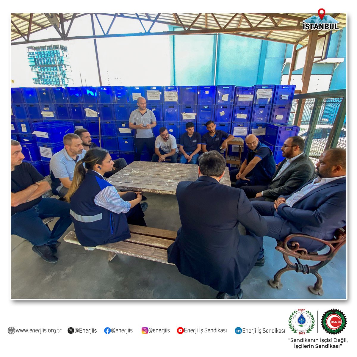 Genel Başkan Yardımcımız Sn. Av. Salih ERBAŞ, BEDA’dan sorumlu Genel Koordinatörümüz Sn. İsmail İZGİ ve Genel Merkez Teşkilatımız, Boğaziçi Elektrik Dağıtım A.Ş. Bakırköy İşletme Müdürlüğü bünyesindeki birimleri ziyaret ederek değerli üyelerimize sendikal faaliyetler hakkında