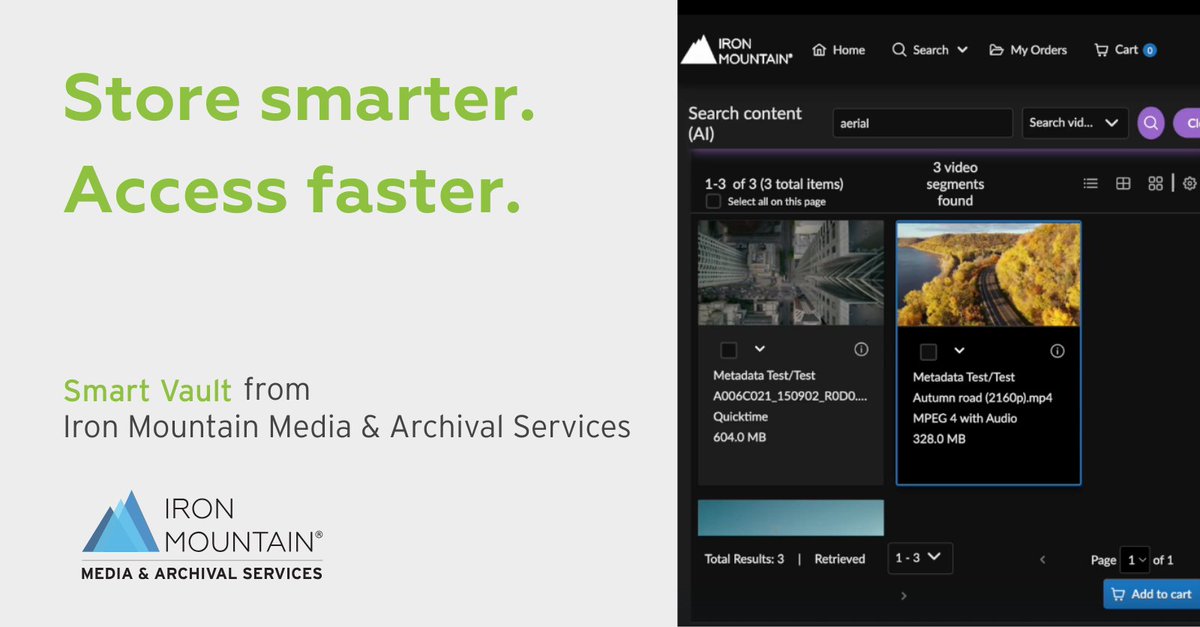 Smart Vault from Iron Mountain Media &amp; Archival Services is more than just digital storage. It’s a secure, cloud-connected platform designed for access, collaboration, and preservation.
spr.ly/6011Nv2l1