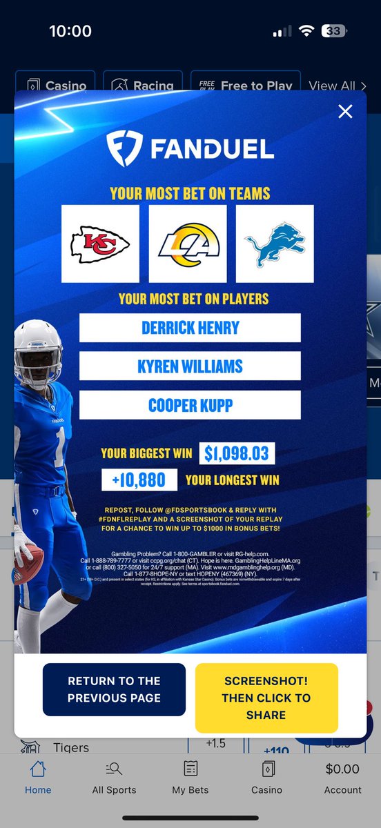 Goaf1's tweet photo. @FDSportsbook #FDNFLREPLAY https://t.co/ATVdLkWyYU