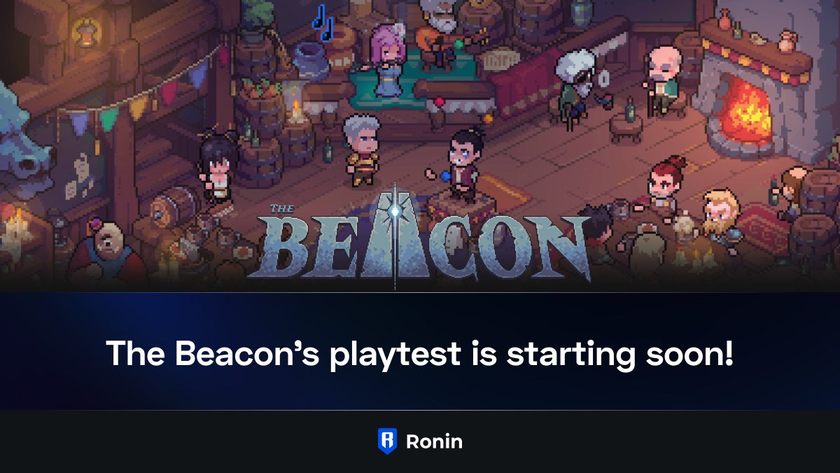 Ronin (@ronin_network) on Twitter photo The Beacon’s playtest is starting soon!
Connect your Ronin Wallet to secure a mintable NFT 👀
• Playtest is LIVE from Sep 4 @2PM UTC to Sep 7th @2PM UTC
• Secure R-Vision NFT headset by participating
• Explore fresh features in the free-to-play, roguelite RPG
Connect your The Beacon’s playtest is starting soon!
Connect your Ronin Wallet to secure a mintable NFT 👀
• Playtest is LIVE from Sep 4 @2PM UTC to Sep 7th @2PM UTC
• Secure R-Vision NFT headset by participating
• Explore fresh features in the free-to-play, roguelite RPG
Connect your