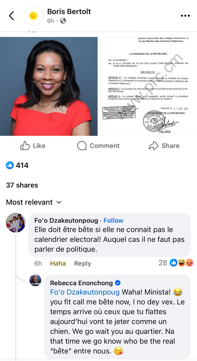 Tout un ministre de la république qui dit que je suis bête! 

Moi aussi je réponds bêtement! 😂