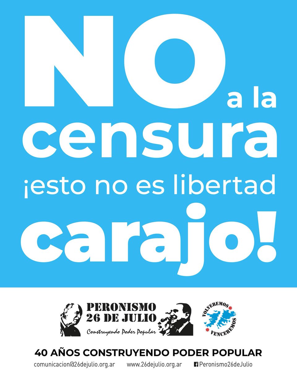 P26deJulio's tweet photo. #CENSURA 
#BastaYA https://t.co/j1G6IGDefF