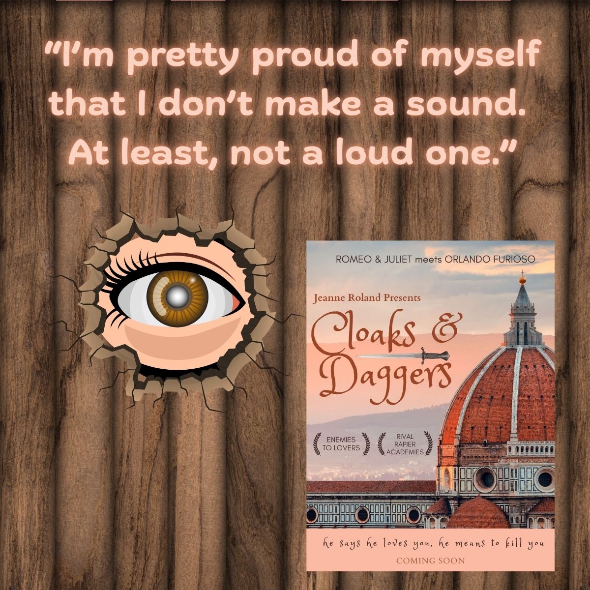 booksbyJeanneR's tweet image. #SeptemberThrills 2

#snippet 

Here&apos;s one &quot;no context&quot; from Cloaks &amp;amp; Daggers🗡️🗡️