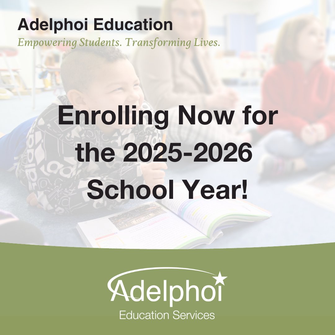 Adelphoi Education is now enrolling for the 2025–2026 school year at our Kittanning, Indiana, Latrobe, Beaver locations, and more.

📍 Now enrolling new students
🔗 Visit adelphoieducation.org to learn more