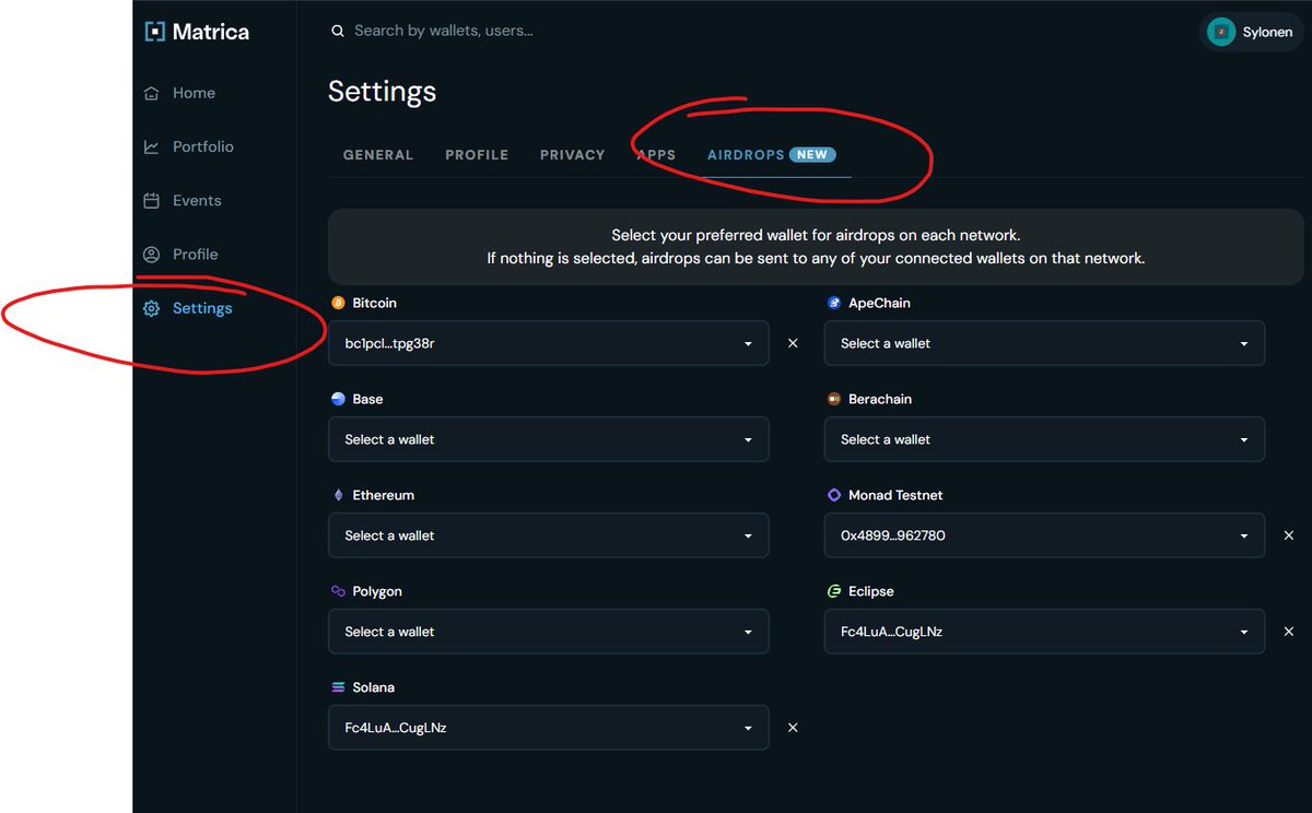 🚨 Guardianz – Important Matrica Setup for Airdrops &amp; Whitelists 🧬

Some of you had issues minting because of wallet mismatches. Here’s how to fix it 👇

Step 1: Go to your Matrica profile.
Step 2: Open Settings.
Step 3: Select Airdrops.
Step 4: Choose Solana.
Step 5: Enter the
