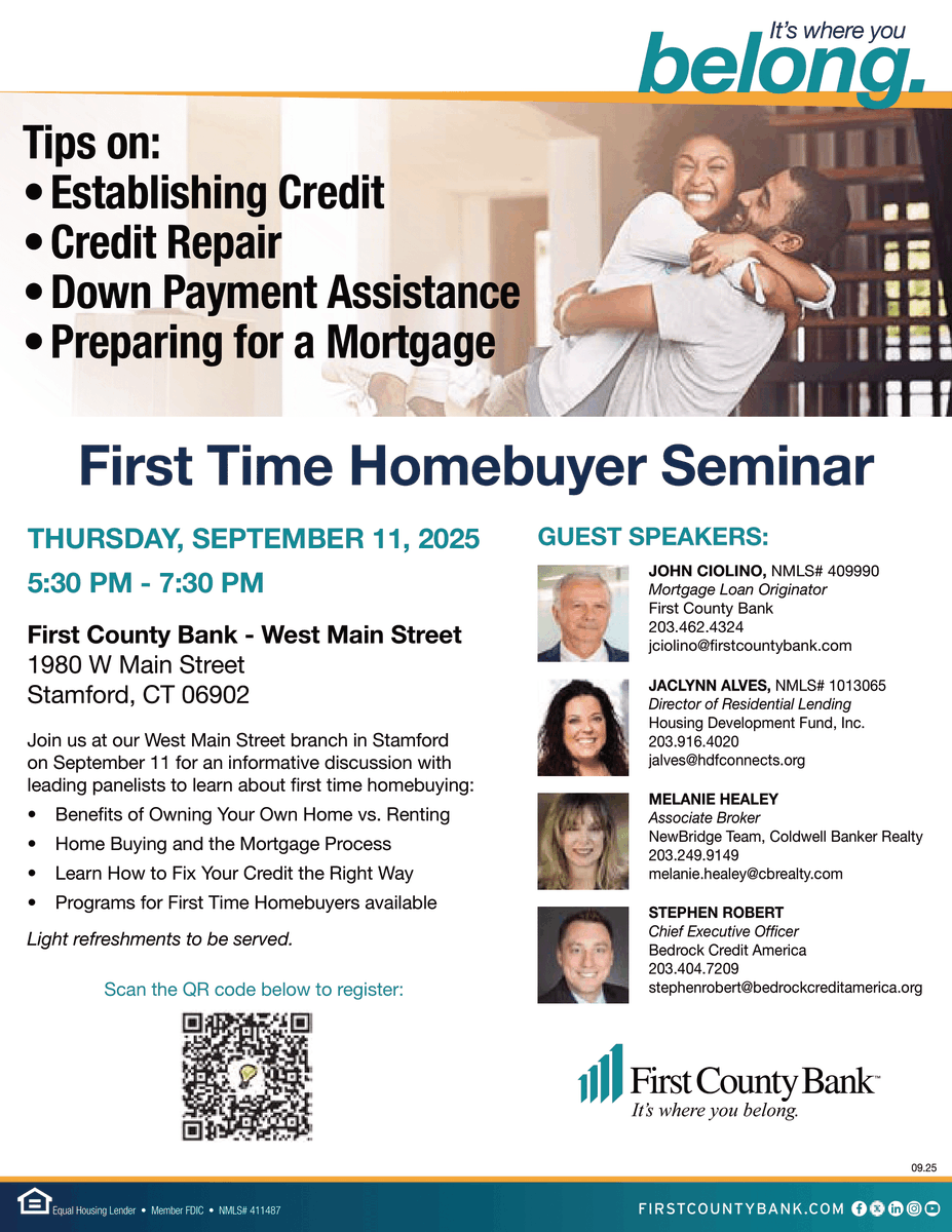 Register today for our first homebuying seminar of September! This event is FREE and will occur next Thursday. We will cover tips on establishing credit, credit repair, downpayment assistance, and preparing for a mortgage!

See you there! #HomebuyingSeminar #HomebuyingTips