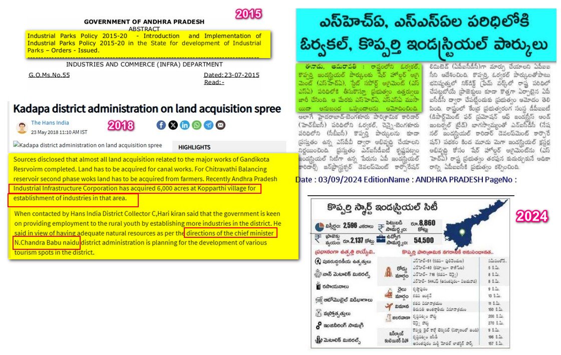 eclector1419857's tweet photo. Industrial parks
2015
Industrial Parks Policy-Pic 3
2019
Food parks, Industrial parks, clusters proposed-Pic 1
#Kopparthy
A half-baked job by #YSR was given a shape by #CBN -land accumulation of 6353 acres-Pic 2, 3
2018
Private Industrial parks mooted
STOP Stealing Credit ! https://t.co/uiLe73QvWG