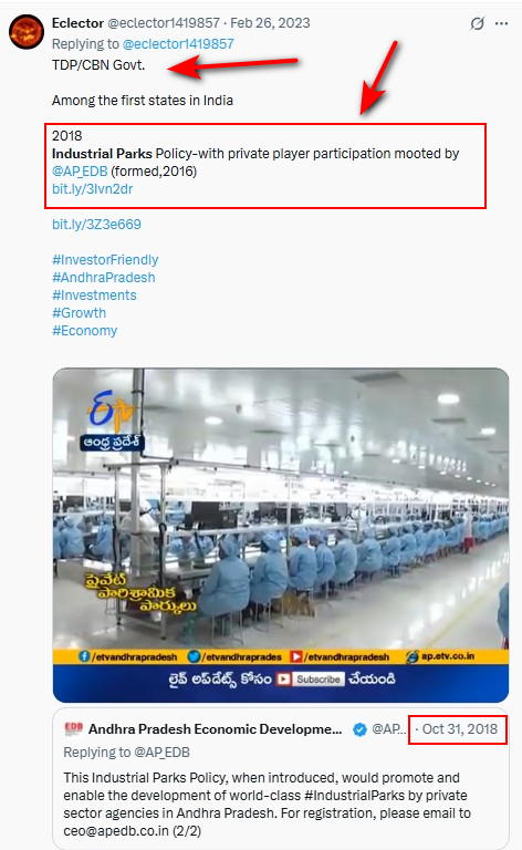 eclector1419857's tweet photo. Industrial parks
2015
Industrial Parks Policy-Pic 3
2019
Food parks, Industrial parks, clusters proposed-Pic 1
#Kopparthy
A half-baked job by #YSR was given a shape by #CBN -land accumulation of 6353 acres-Pic 2, 3
2018
Private Industrial parks mooted
STOP Stealing Credit ! https://t.co/uiLe73QvWG