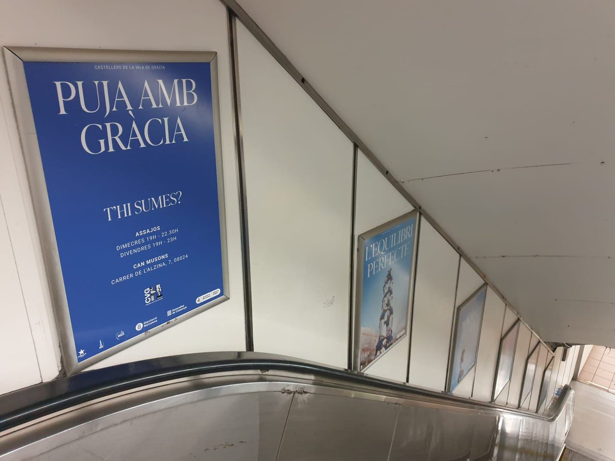 🚇Puja amb Gràcia!

Durant tot el mes de setembre ens podràs trobar a les escales del metro de Fontana!

#castells #AixòFaGràcia