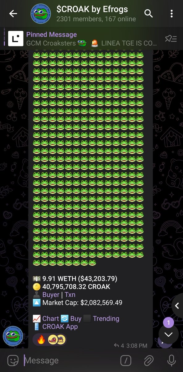 another day in the <a href="/CROAK_on_linea/">CROAK by Efrogs</a> pond.

FROGMO is real🐸💎💚