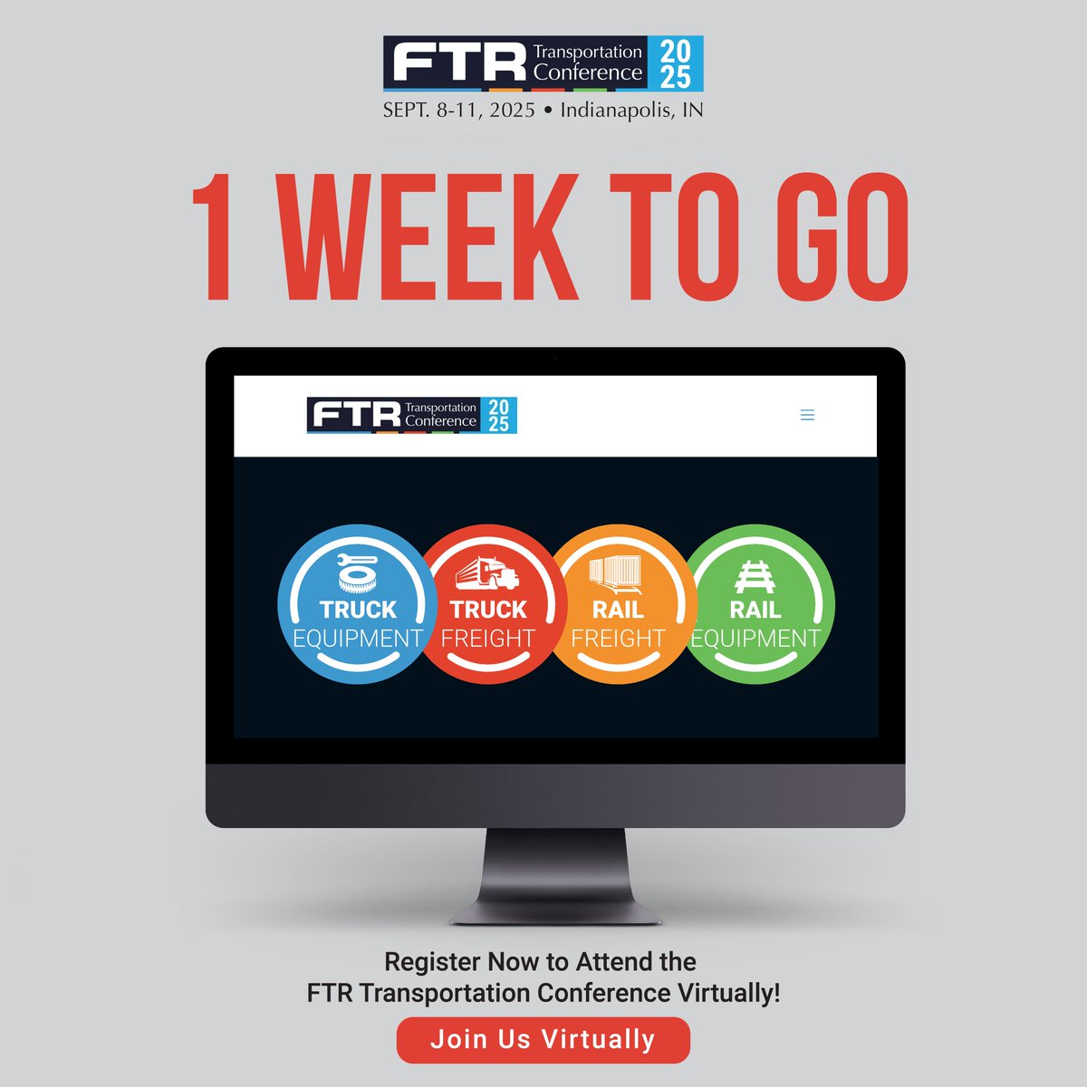 FTRintel's tweet image. The FTR Transportation Conference is almost here—and you don’t have to travel to be part of it.

Join virtually and get every session, every forecast, every replay. The insights are too important to miss.

hubs.la/Q03GfgF_0
#FTRConference2025 #Transportation #VirtualAccess