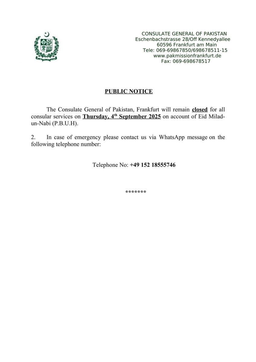 Pakistan Consulate General Frankfurt (@pakinfrankfurt) on Twitter photo 