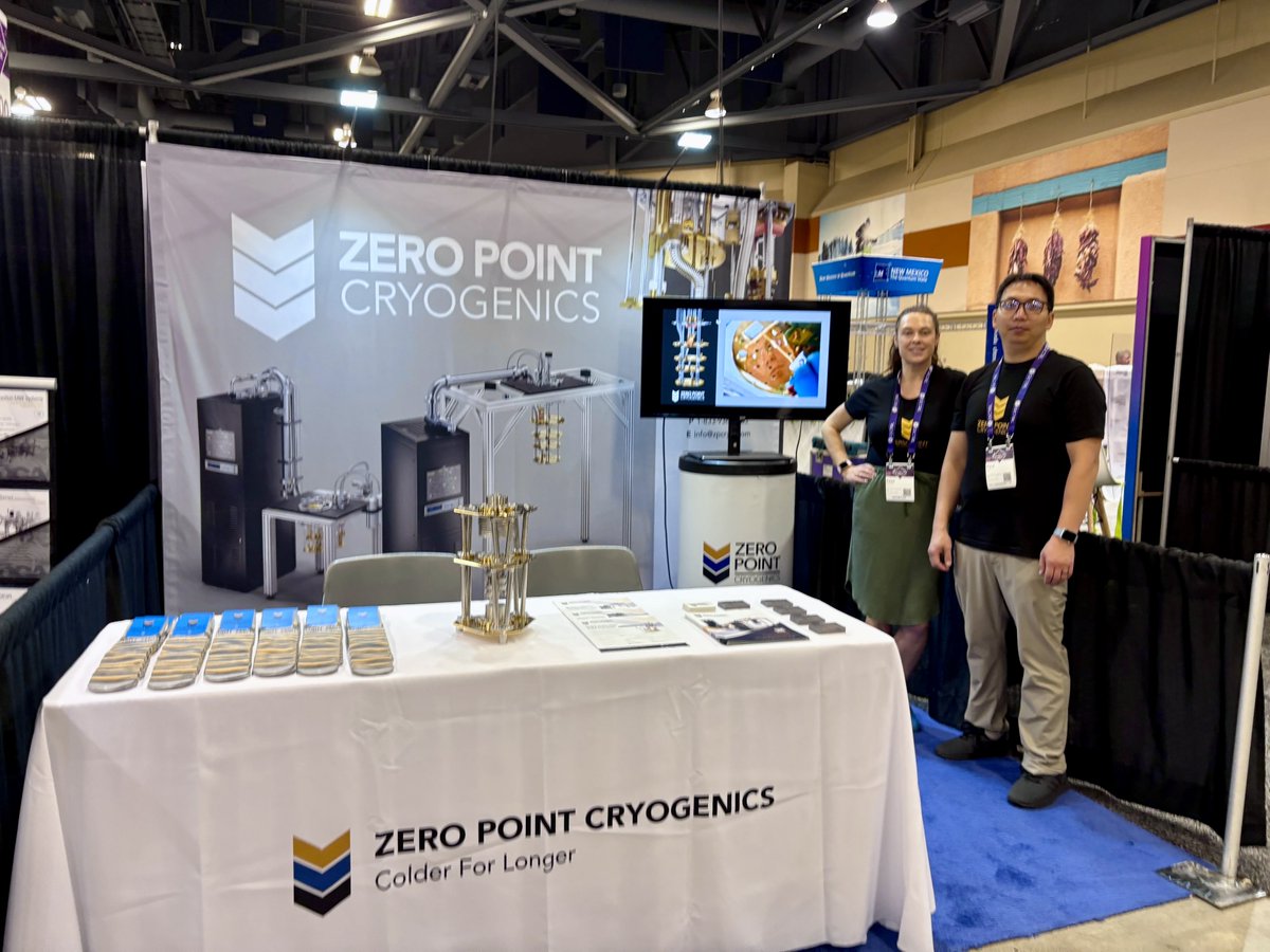 cryoZP's tweet image. @IEEEQuantumWeek in Albuquerque starts Today, and our booth is already taking shape! Be sure to stop by booth 407 to check out our demo unit, get your ZPC socks, and learn more about the exciting work happening at Zero Point Cryogenics!

#QuantumWeek #QuantumTech #Cryogenics…