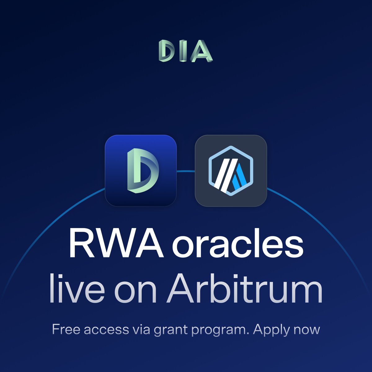 Trustless RWA Oracles Now Live on @arbitrum DIA has now integrated its  verifiable oracle infrastructure for 1,000+ RWAs on the most successful  Ethereum L2 with 2B+ transactions processed. Every RWA price feed