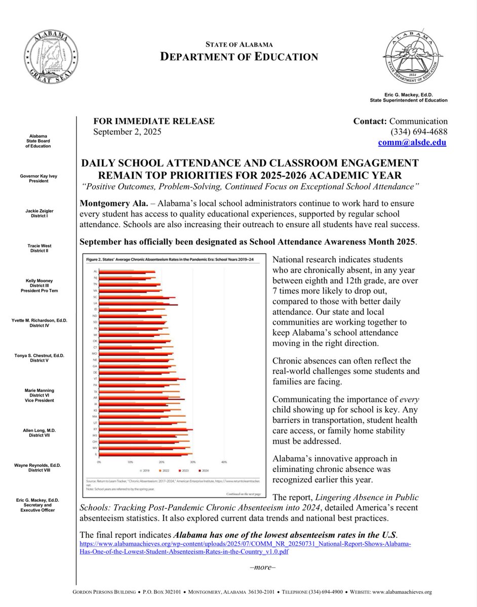 September is Attendance Awareness Month.   It is the desire of Florence City Schools that all <a href="/cityoflorenceal/">City of Florence, AL</a> students attend school everyday to maximize their learning opportunity. <a href="/TimesDaily/">TimesDaily Newspaper</a> #fcslearn #yoursystemourcommunityoneflorence  #attendancematters