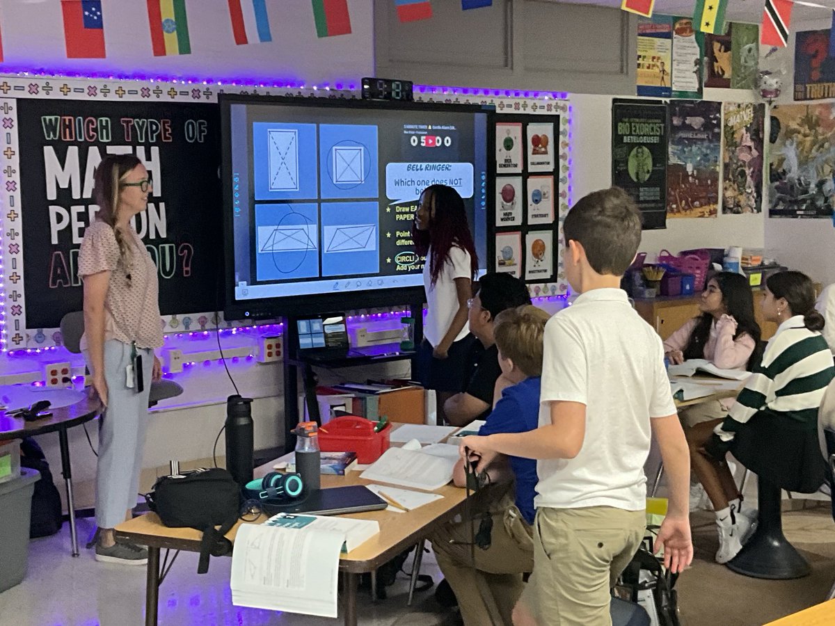 AaronDaffern's tweet photo. 6th grade students at Dealey Montessori are using their knowledge of polygons to decide which one doesn’t belong (multiple answers). ⁦@DrElenaSHill⁩ ⁦@dallasschools⁩ ⁦@Dallasacademics⁩ ⁦@disdstemmath⁩ https://t.co/VJiXr6pbK8