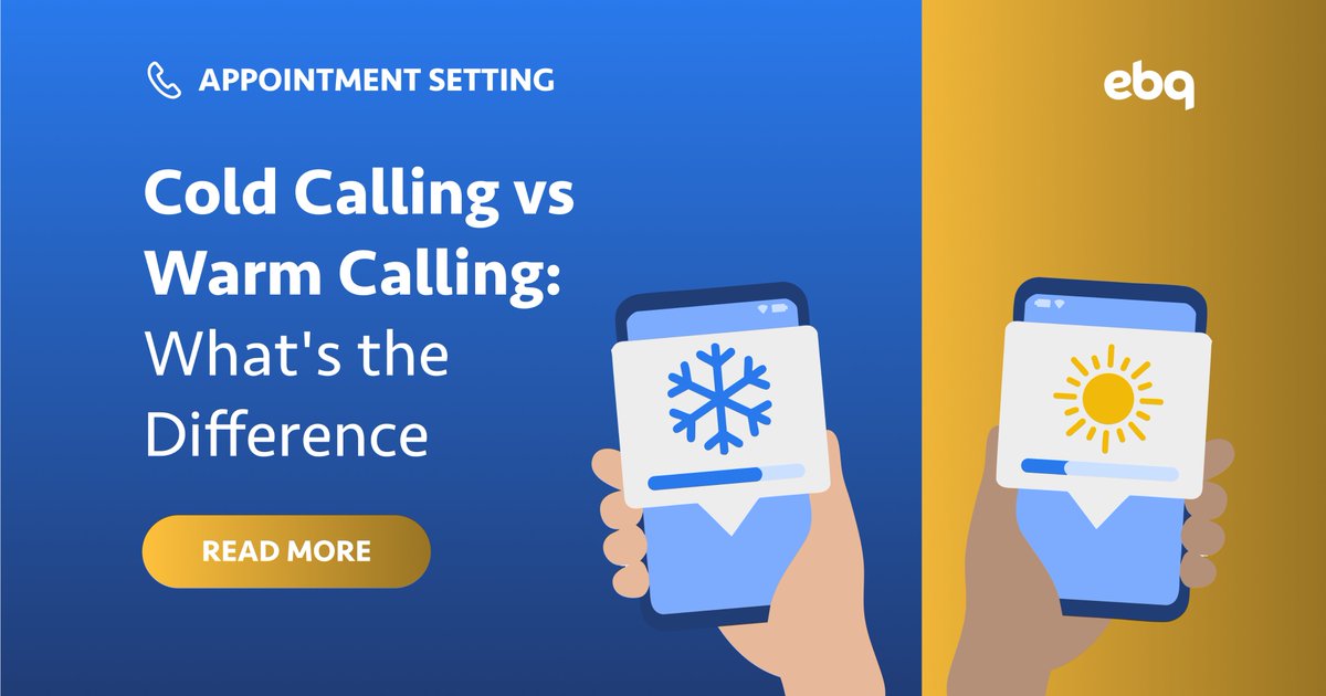 EBQuickstart's tweet image. Understanding the difference between cold calling and warm calling can elevate your sales strategy. While cold calling introduces your solution to prospects, warm calling leverages existing connections.

Read more: go.ebq.com/cold-calling-v…

#B2BAppointmentSetting