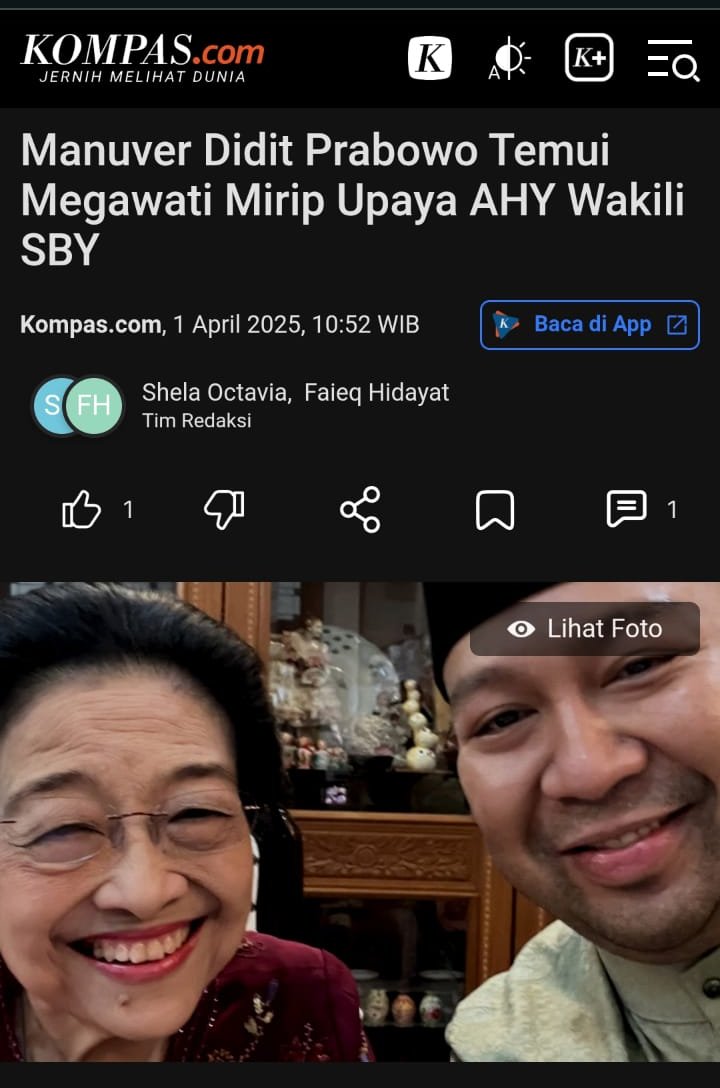 Udah ga usah dipamerin.
Jaga perasaan pendukung yang kecewa idolanya tidak ditunjuk mewakili Presiden kunker ke China.