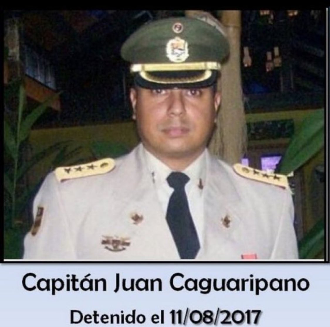 No olvidemos a Juan Caguaripano, un héroe nacional sometido a la barbarie por la tiranía de Nicolás Maduro.

Libertad para él y para todos los presos políticos.