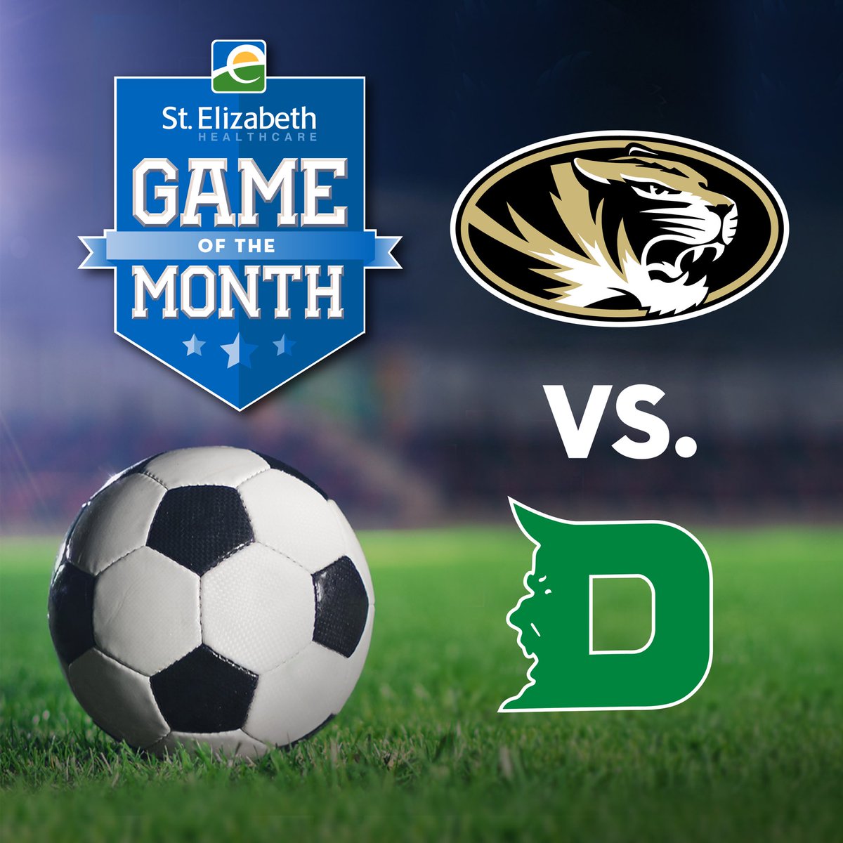 Our Greendevils will be featured in the St. Elizabeth Healthcare Game of the Month for girls’ soccer in September! Join us next Monday, September 8 at 6 p.m. at our new athletic complex! Go Greendevils!