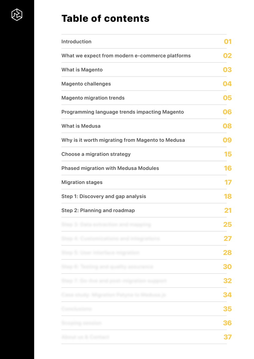 Rigbyjs's tweet image. Transform your PHP-based commerce engine to a full JavaScript stack with our 7-step #migration process.
This technical guide is for CTOs planning the shift from #Magento to modern eCommerce infrastructure.
Get the full #whitepaper here → rigbyjs.com/resources/migr…