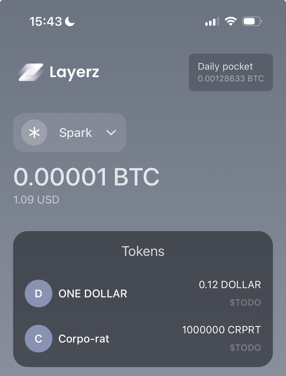 LayerZWallet's tweet photo. New version available for testing - iOS &amp; android.

New:
- @spark tokens

🧑‍🍳 https://t.co/IUqI9tfrck
