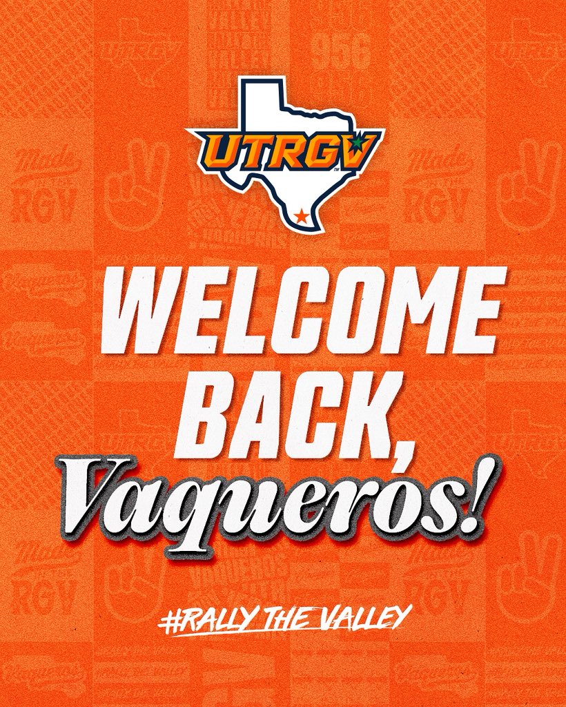 UTRGV Athletics (@goutrgv) on Twitter photo Campus is better with you on it. 🎉Welcome back! ✌️
#UTRGV #RallyTheValley Campus is better with you on it. 🎉Welcome back! ✌️
#UTRGV #RallyTheValley